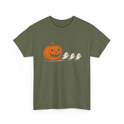 Halloween Pumpkin & Ghost Tee — Cute Jack-o'-Lantern with Ghost Friends