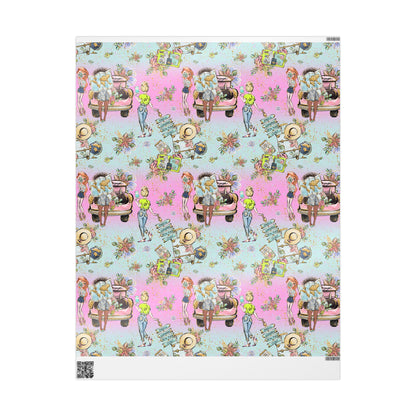 Wanderlust Wrapping Paper - Fun travel Gift Wrap