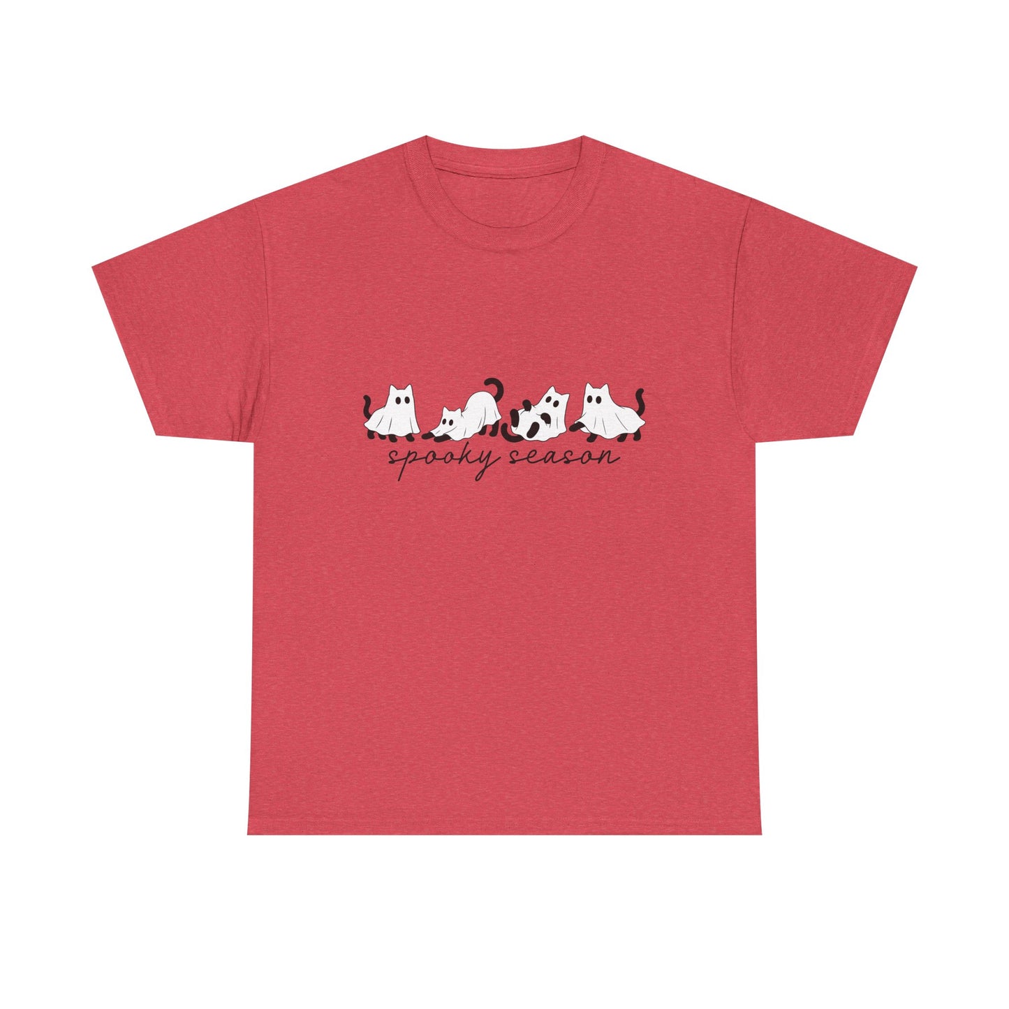 Spooky Season Cat Tee — Cute Ghost Cats "spooky season" Halloween Shirt