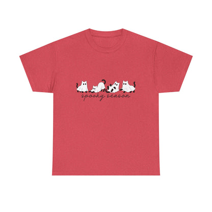 Spooky Season Cat Tee — Cute Ghost Cats "spooky season" Halloween Shirt