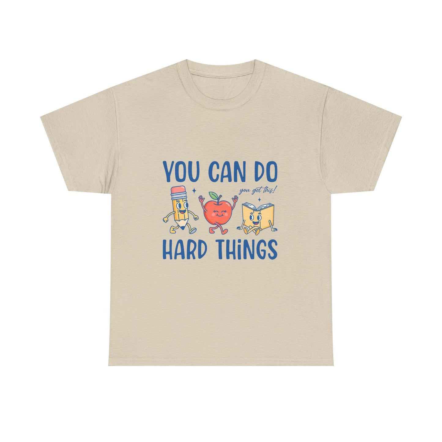 "You Can Do Hard Things" Back to  School Tee with Cute Characters
