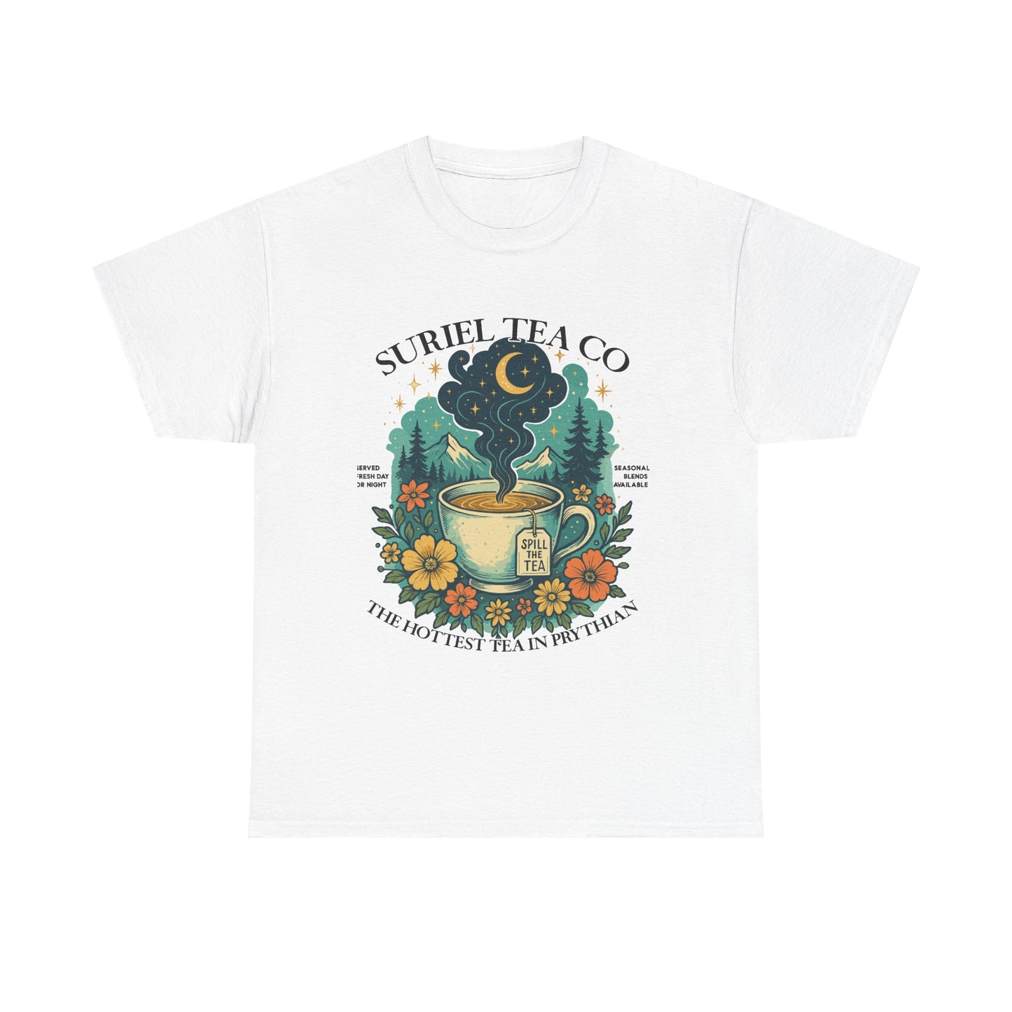 Suriel Tea Co. Vintage Tea Cup T-Shirt  Graphic Tee