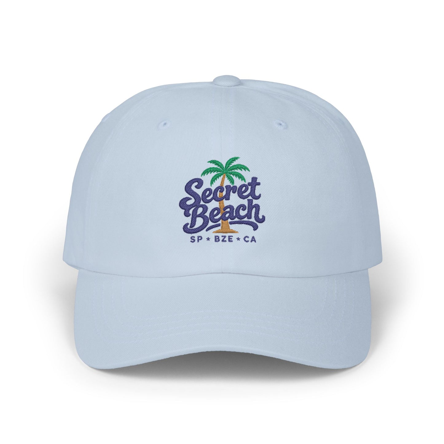Secret Beach Dad Cap – Embroidered Palm Tree Baseball Hat