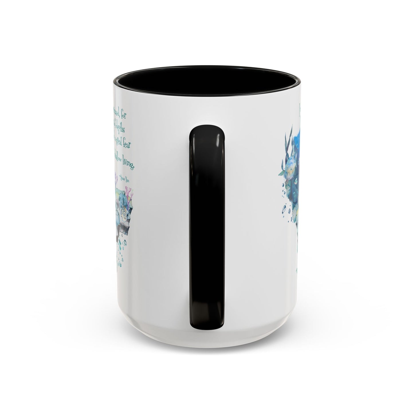 Customizable Mermaid Quote Accent Coffee Mug — Inspirational Ocean Art 11/15oz