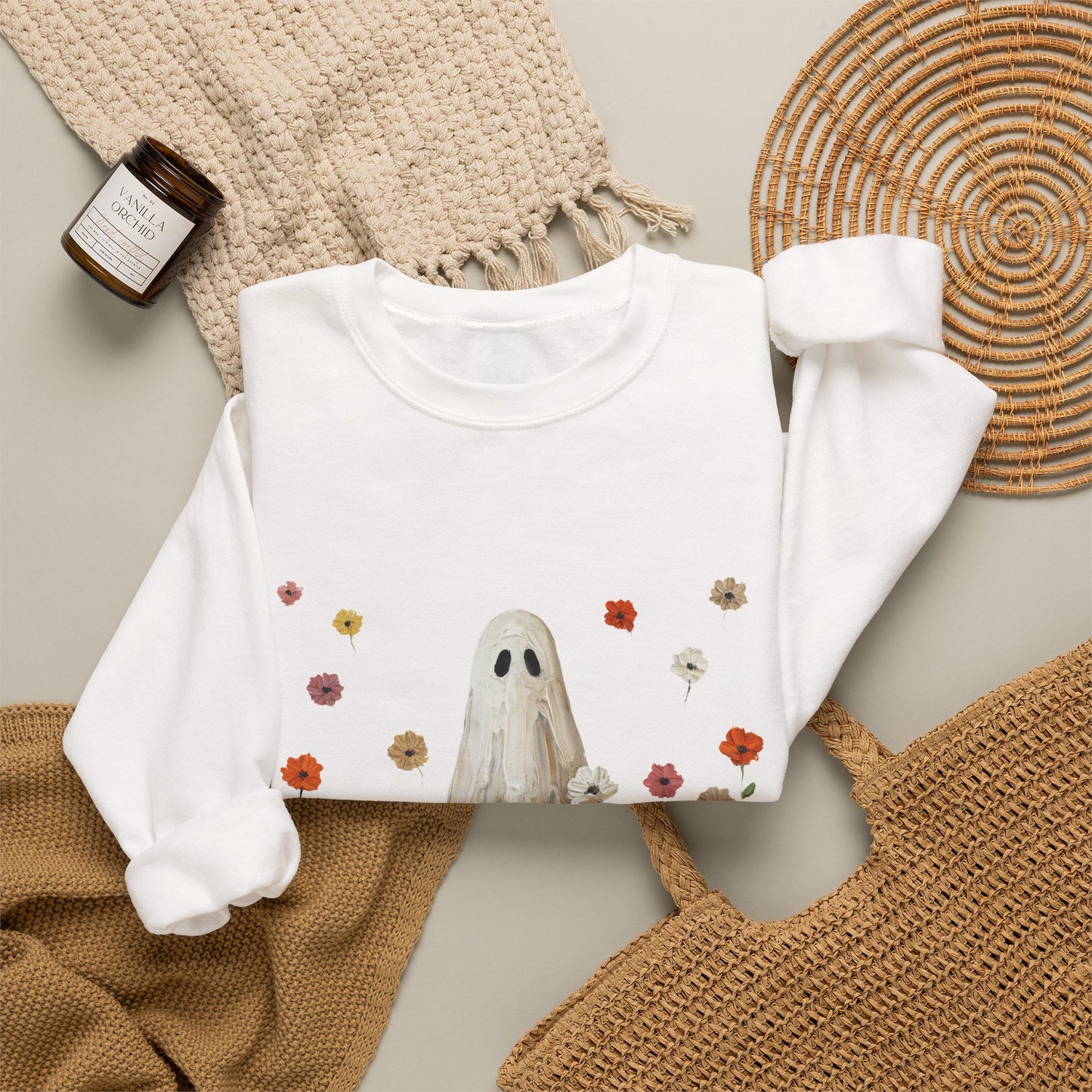 Ghost in Wildflowers Crewneck Sweatshirt