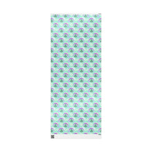 Mint Swirl Castle and Rainbow Wrapping Paper Roll — Iridescent Confetti Gift Wrap for Birthdays & Holidays