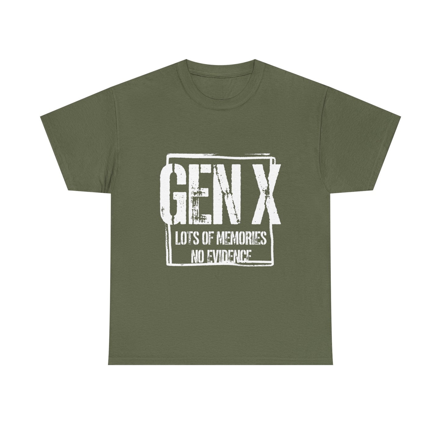 Gen X Tee — "Gen X: Lots of Memories, No Evidence" Vintage Retro Shirt