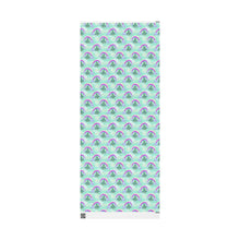Mint Swirl Castle and Rainbow Wrapping Paper Roll — Iridescent Confetti Gift Wrap for Birthdays & Holidays