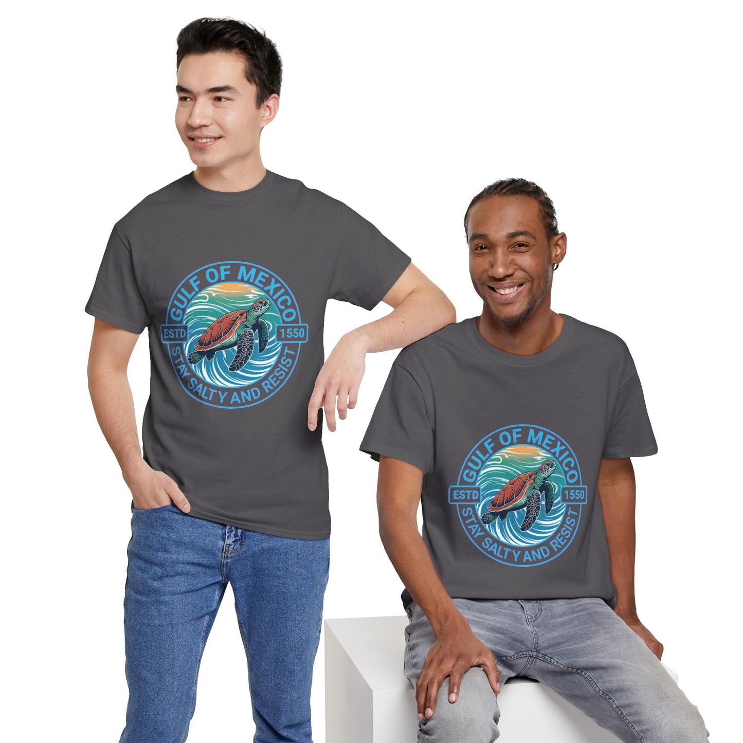 Gulf of Mexico Turtle Tee - "Stay Salty and Resist"  T-Shirt