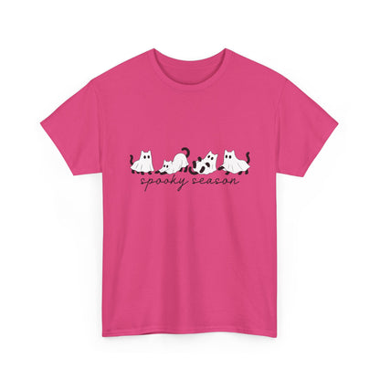 Spooky Season Cat Tee — Cute Ghost Cats "spooky season" Halloween Shirt