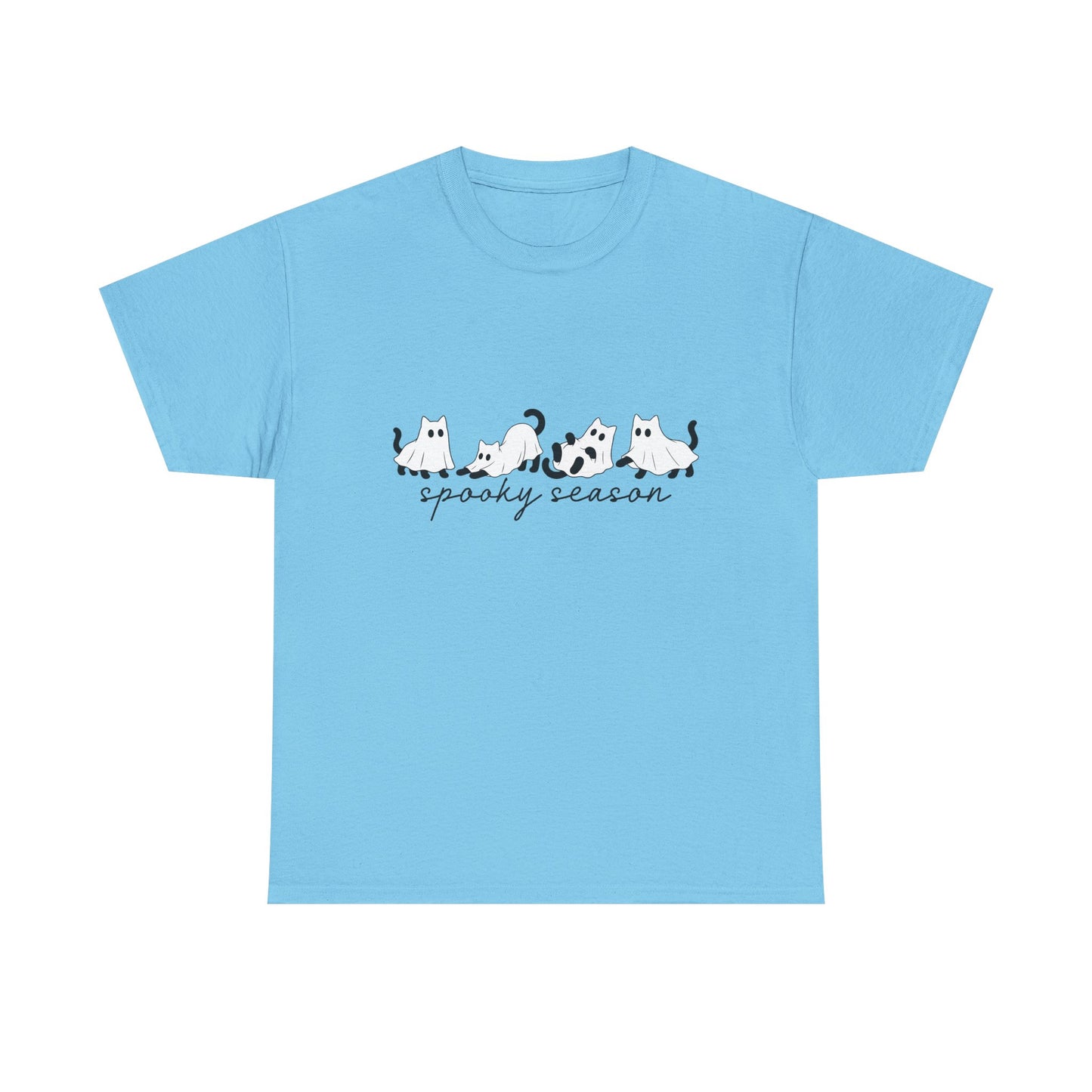 Spooky Season Cat Tee — Cute Ghost Cats "spooky season" Halloween Shirt