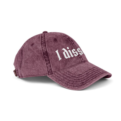 Embroidered 'I Dissent' Vintage Cap - White text
