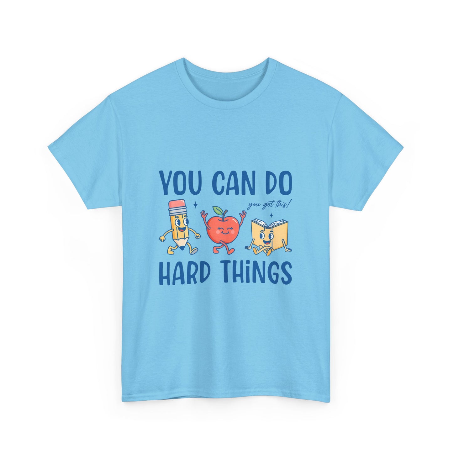 "You Can Do Hard Things" Back to  School Tee with Cute Characters
