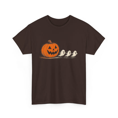Halloween Pumpkin & Ghost Tee — Cute Jack-o'-Lantern with Ghost Friends