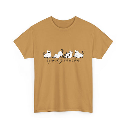 Spooky Season Cat Tee — Cute Ghost Cats "spooky season" Halloween Shirt