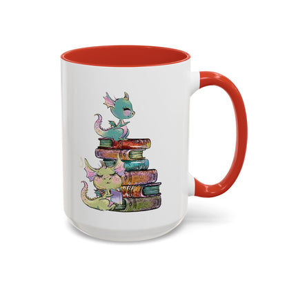 Book Dragons - Accent Coffee Mug (11, 15oz)