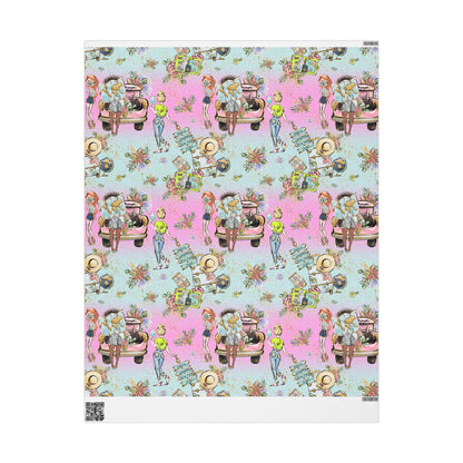 Wanderlust Wrapping Paper - Fun travel Gift Wrap
