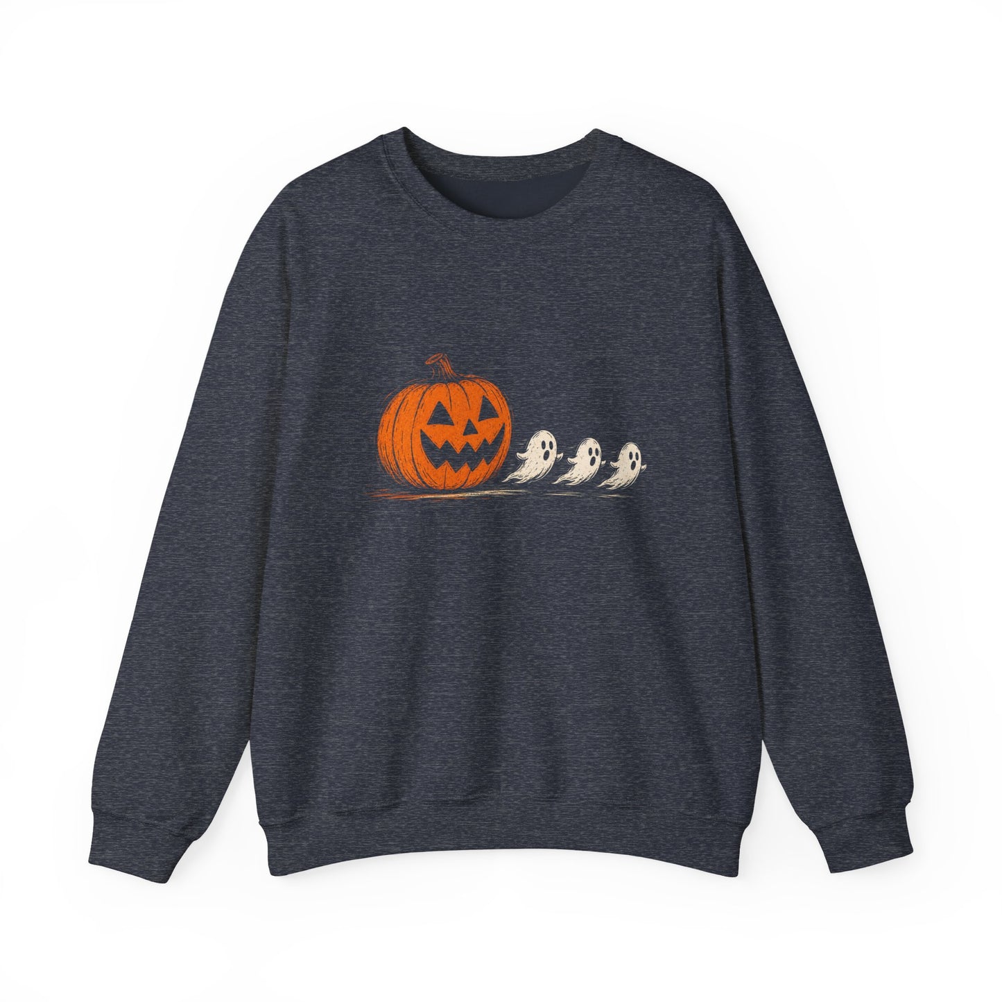 Halloween Pumpkin & Ghosts Crewneck Sweatshirt