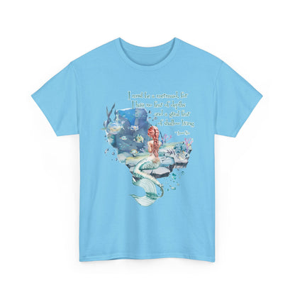 Mermaid Quote T-Shirt — 'I Must Be a Mermaid' Watercolor Tee  - Light colors