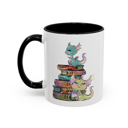 Book Dragons - Accent Coffee Mug (11, 15oz)