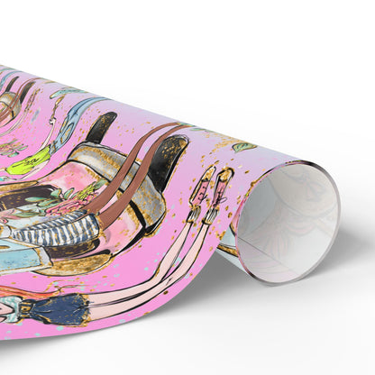 Wanderlust Wrapping Paper - Fun travel Gift Wrap