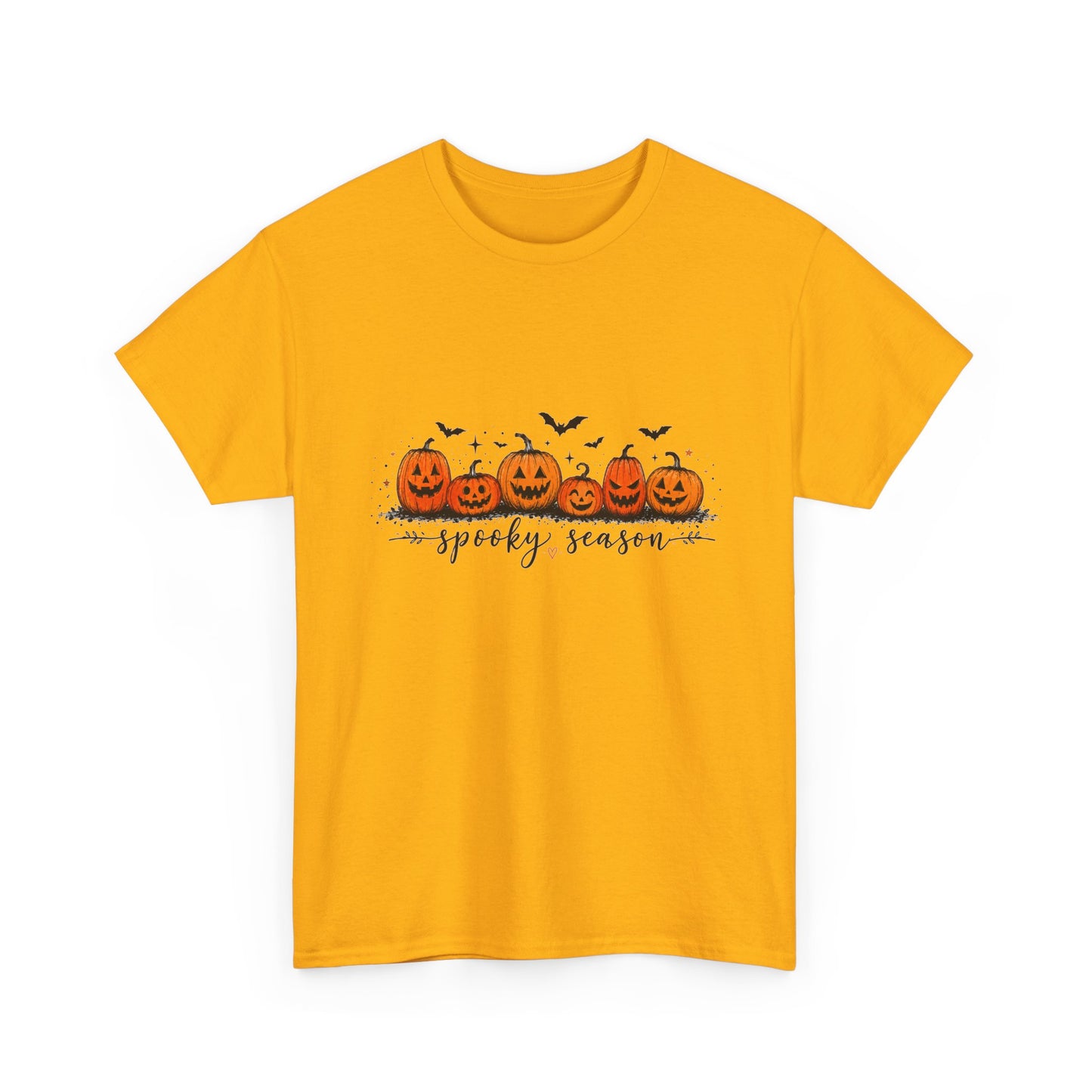 Spooky Season Pumpkin Tee — Cute Jack-o'-Lanterns & Bats Halloween T-Shirt