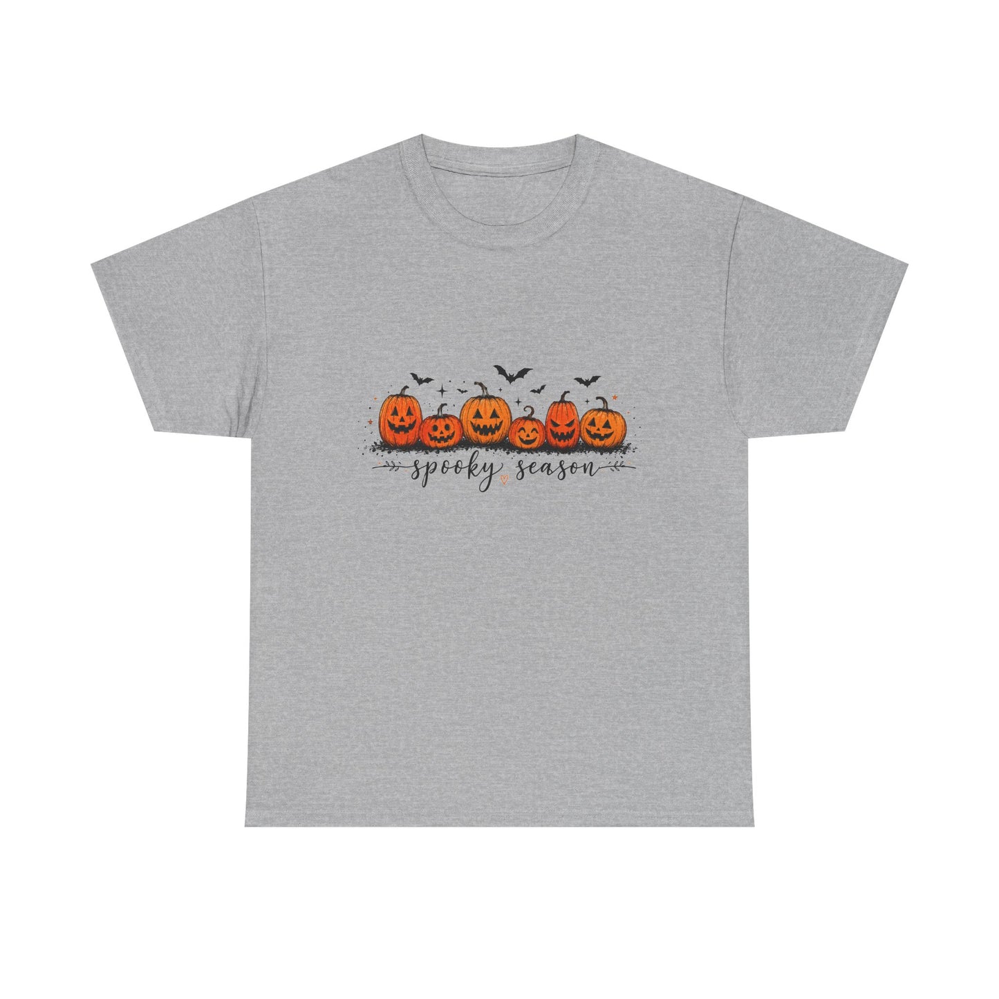 Spooky Season Pumpkin Tee — Cute Jack-o'-Lanterns & Bats Halloween T-Shirt