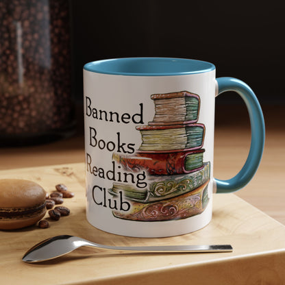 Banned Books Reading Club - Accent Coffee Mug (11, 15oz)
