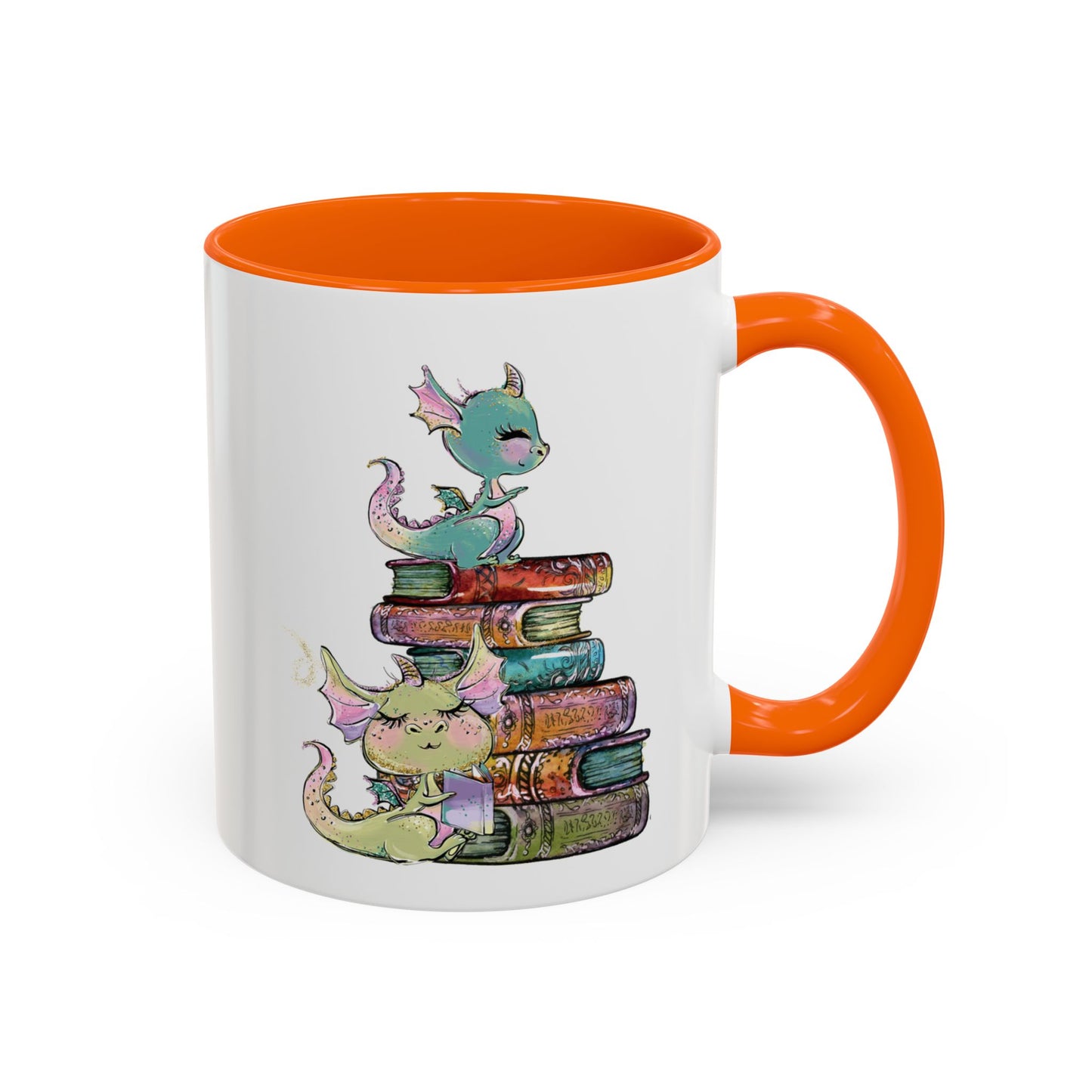 Book Dragons - Accent Coffee Mug (11, 15oz)