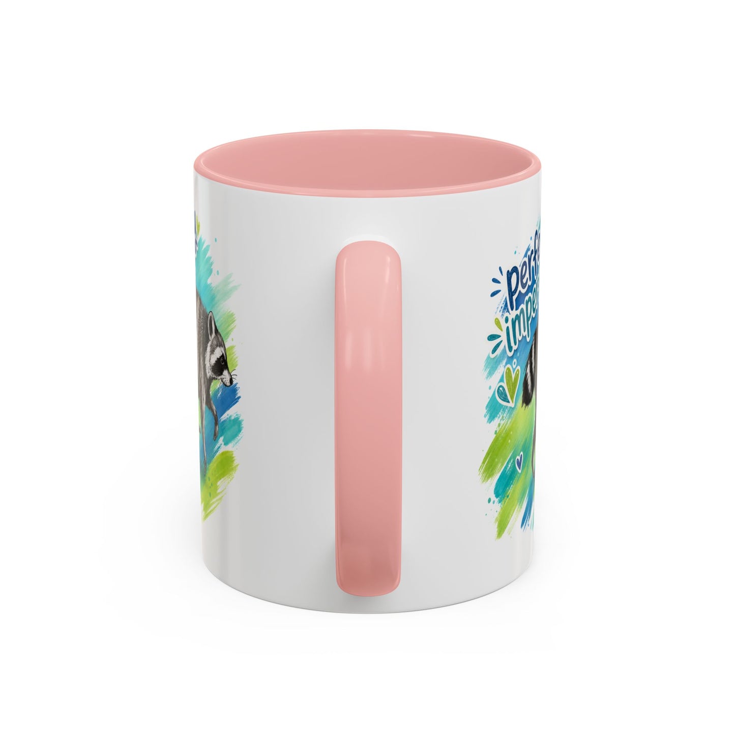 Customizable Perfectly Imperfect Raccoon Accent Coffee Mug - 11/15oz