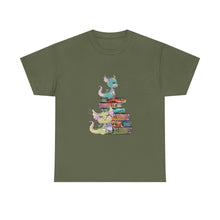 Book Dragon T-Shirt — Cute Book Stack Dragons Reading Tee