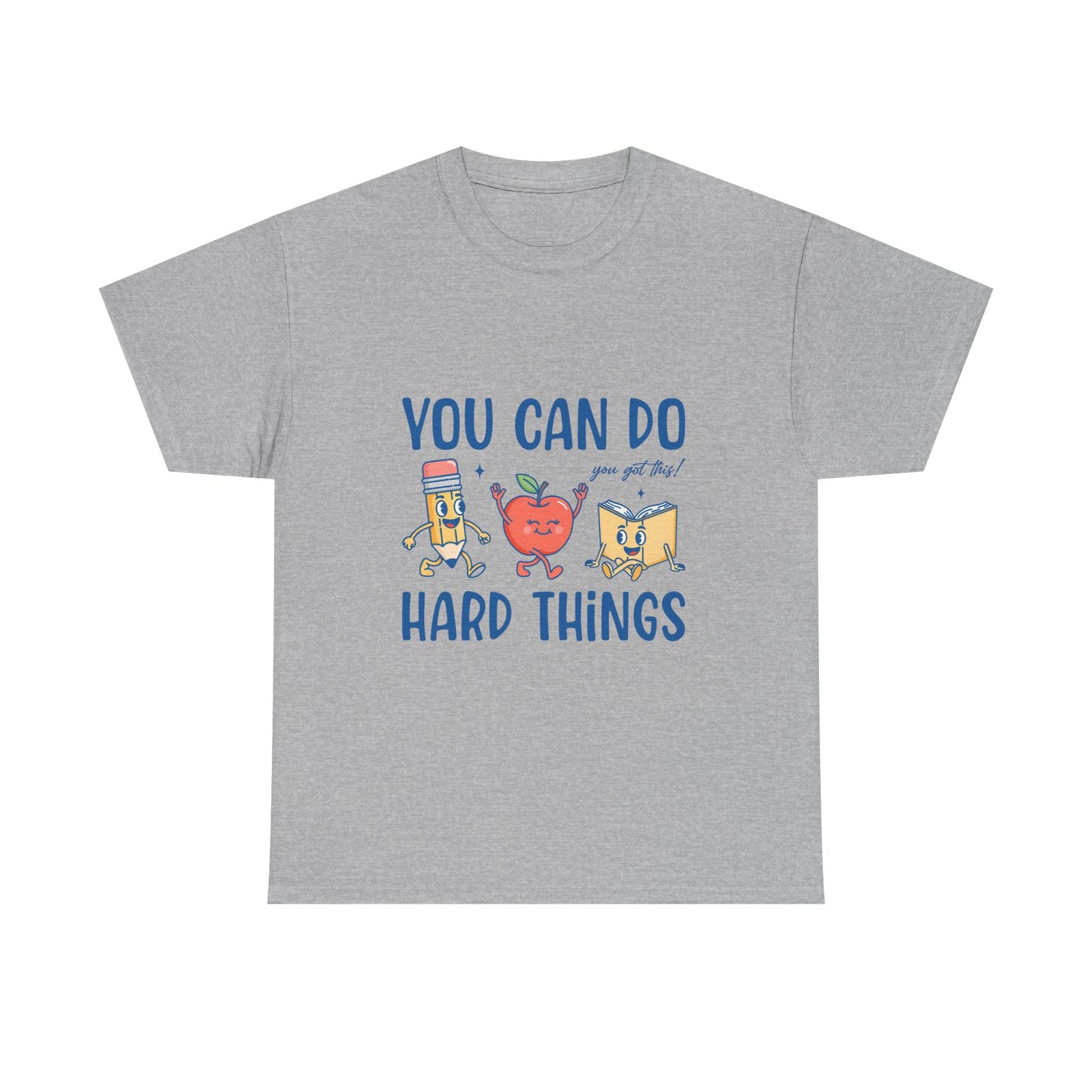 "You Can Do Hard Things" Back to  School Tee with Cute Characters