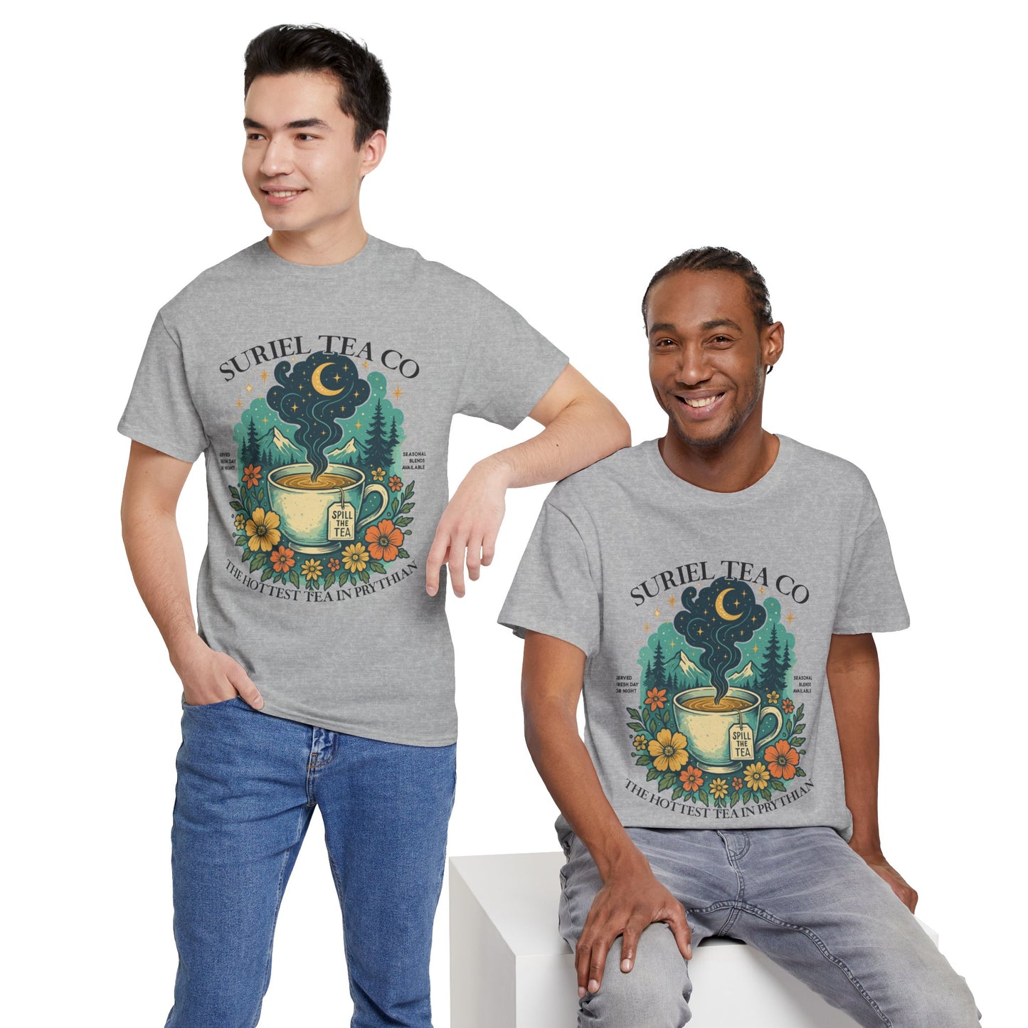 Suriel Tea Co. Vintage Tea Cup T-Shirt  Graphic Tee