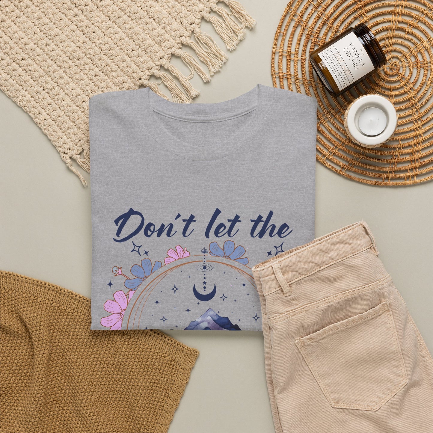Don’t Let the Hard Days Win Tee — Inspirational Floral Mountain T‑Shirt