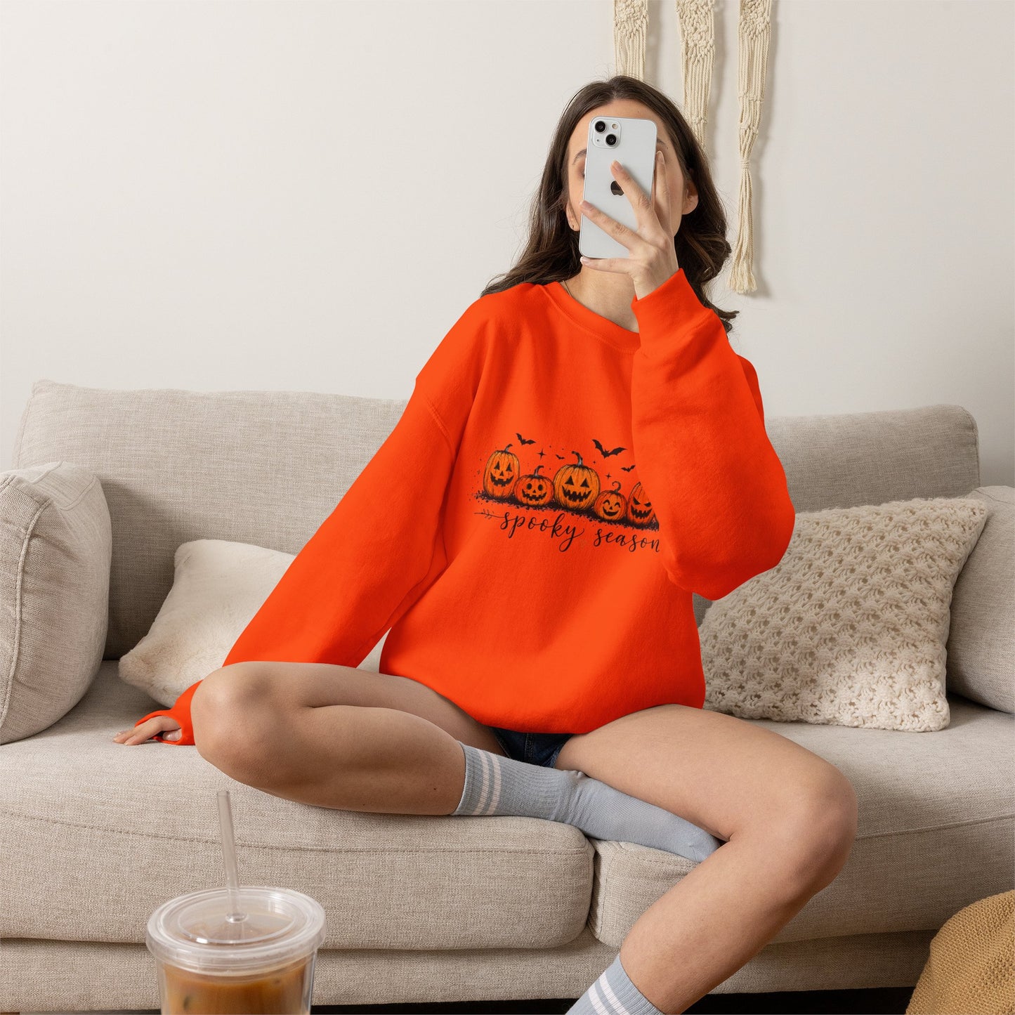 Spooky Season Pumpkin Crewneck Sweatshirt