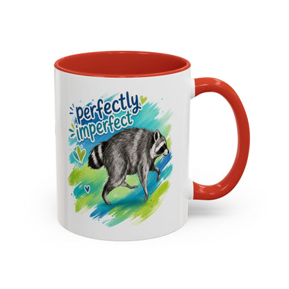 Perfectly Imperfect Raccoon Accent Coffee Mug (Personalizable) - 11/15oz