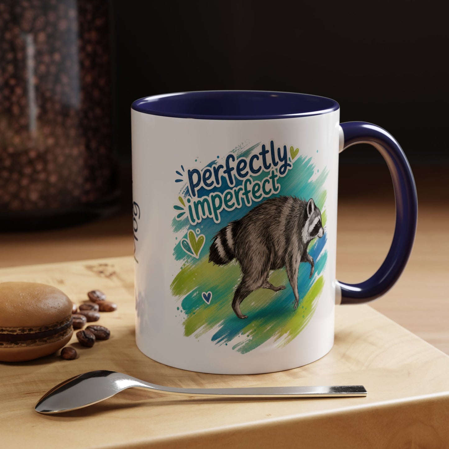 Customizable Perfectly Imperfect Raccoon Accent Coffee Mug - 11/15oz