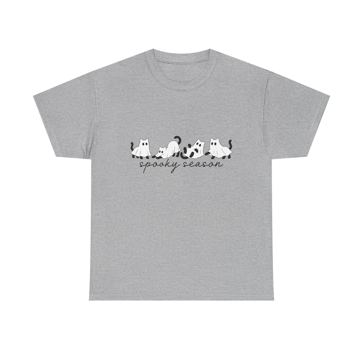 Spooky Season Cat Tee — Cute Ghost Cats "spooky season" Halloween Shirt