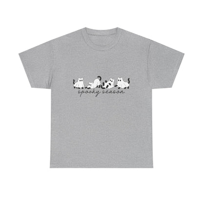 Spooky Season Cat Tee — Cute Ghost Cats "spooky season" Halloween Shirt