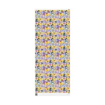 Alice in Wonderland Patterned Gift Wrap (Clocks, Teacups & Playing Cards)