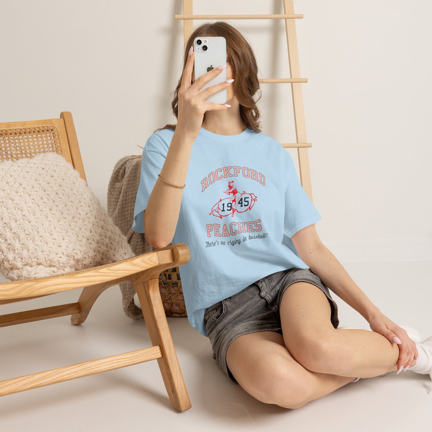 T-Shirt — Peaches 1945 Vintage Softball Retro Graphic Tee