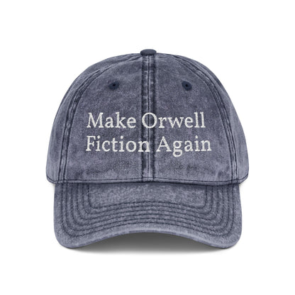Make Orwell Fiction Again Embroidered Vintage Cap