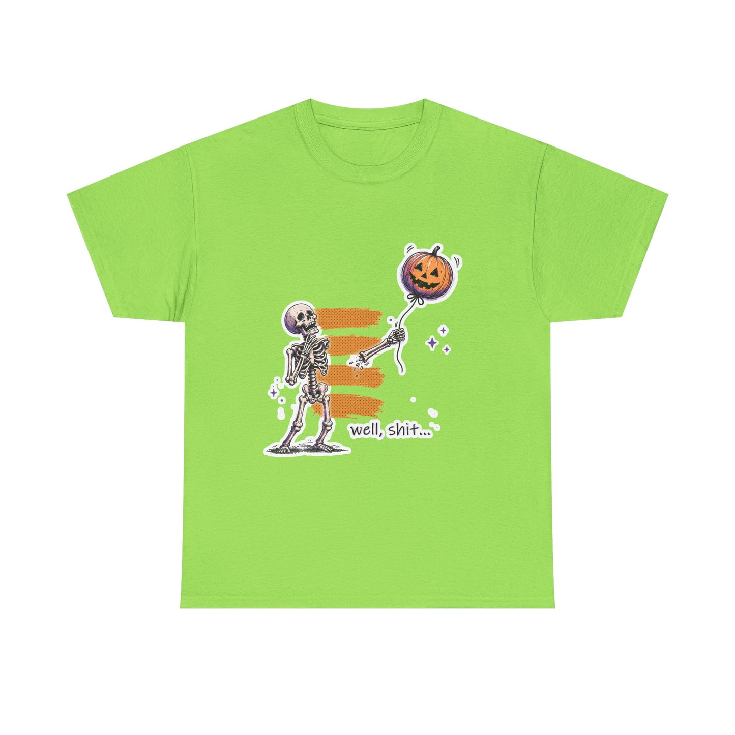Funny Skeleton -  Well, shit... - Unisex Heavy Cotton Tee
