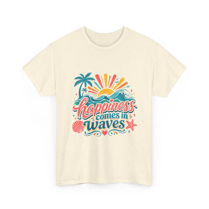 Happiness Comes in Waves T-Shirt — Beachy Summer Graphic Tee