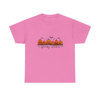 Spooky Season Pumpkin Tee — Cute Jack-o'-Lanterns & Bats Halloween T-Shirt