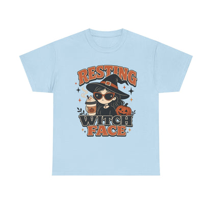 Resting Witch Face T-Shirt – Cute Halloween Witch Coffee Tee