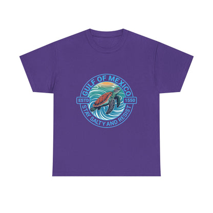 Gulf of Mexico Turtle Tee - "Stay Salty and Resist"  T-Shirt