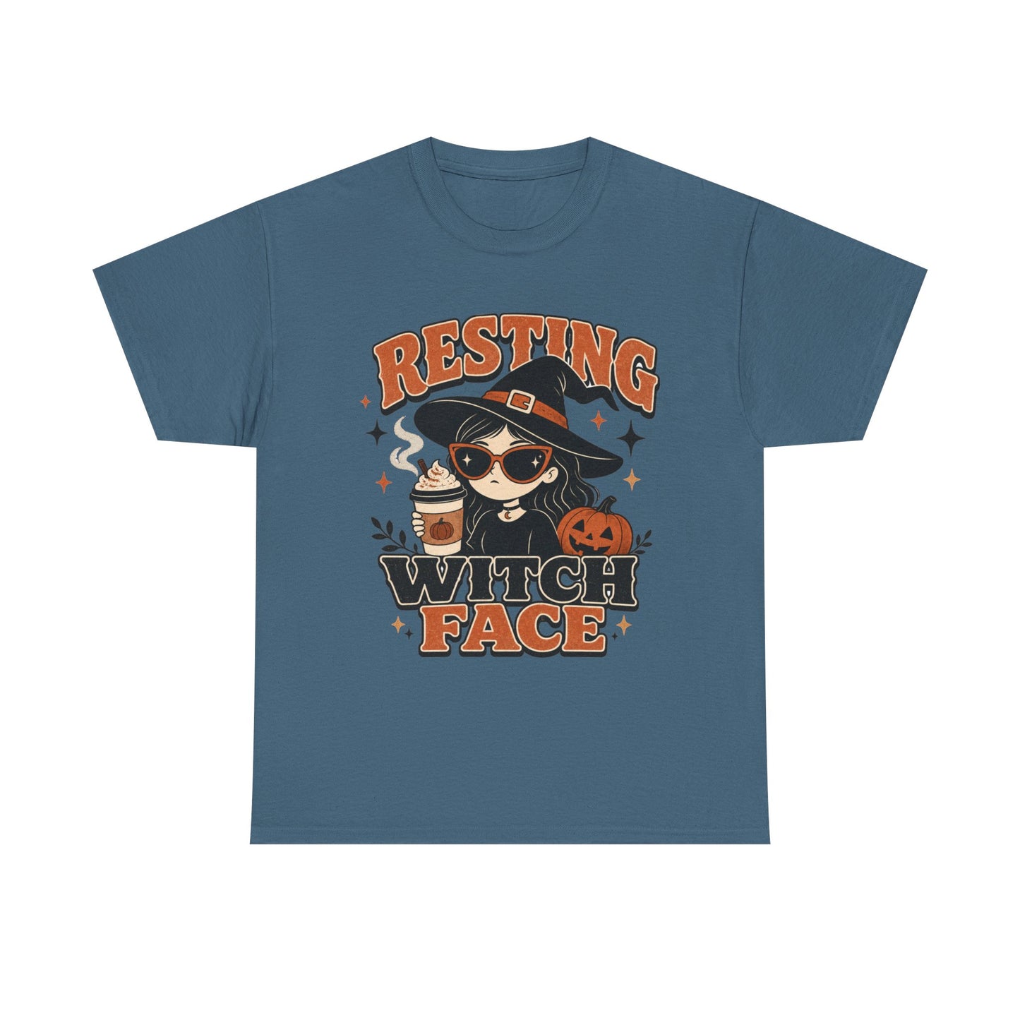 Resting Witch Face T-Shirt – Cute Halloween Witch Coffee Tee