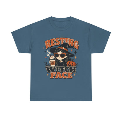 Resting Witch Face T-Shirt – Cute Halloween Witch Coffee Tee