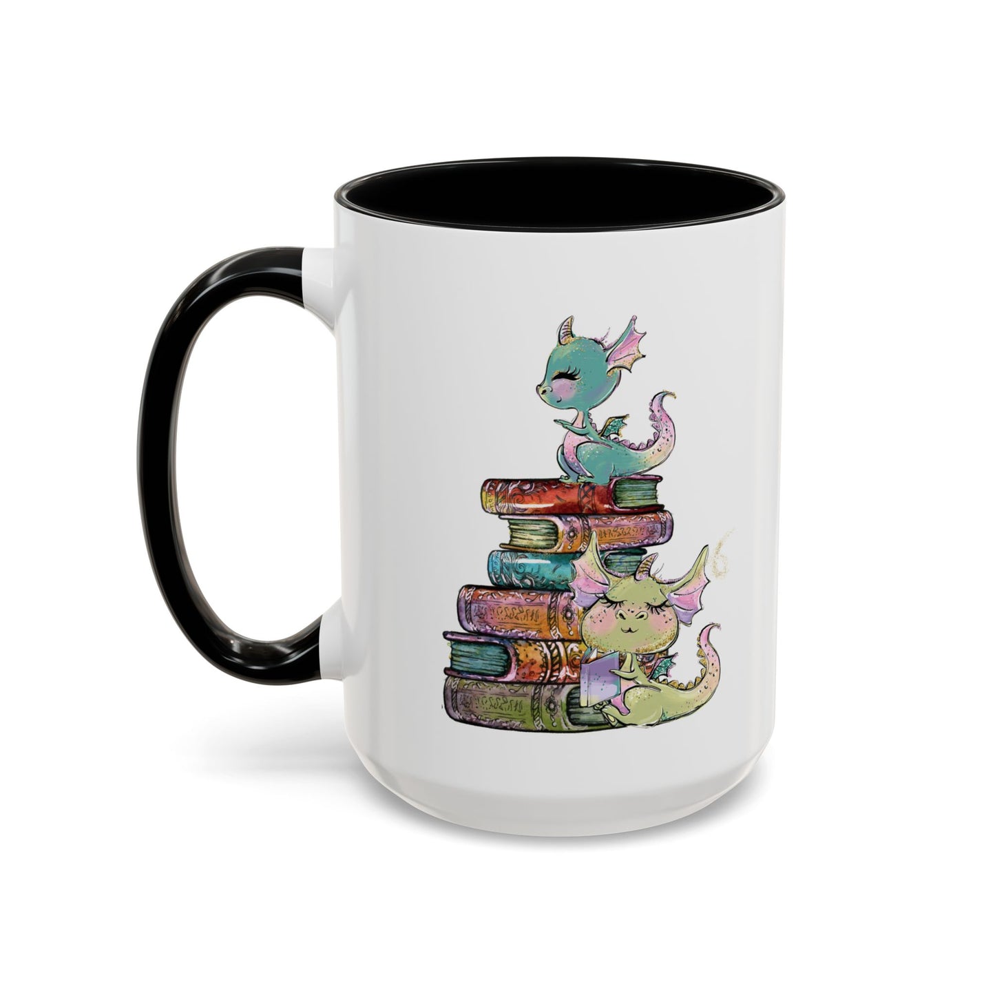 Book Dragons - Accent Coffee Mug (11, 15oz)